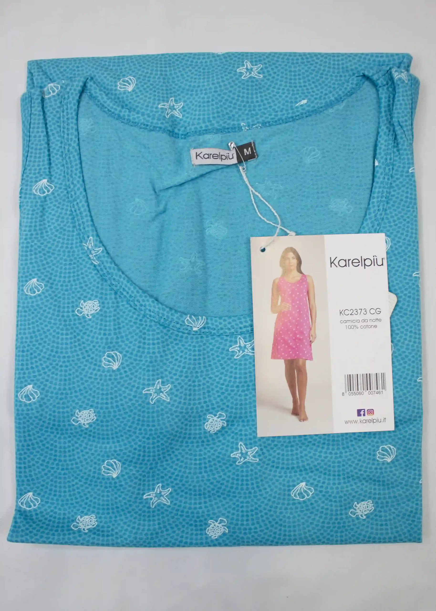 Camicia Notte Spalla larga 100% cotone | Karel 2373 - immagine 2