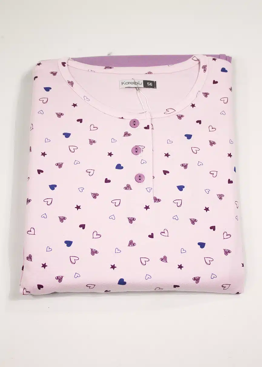 Pigiama Calibrato Donna caldo cotone | Karel 5039 - immagine 2