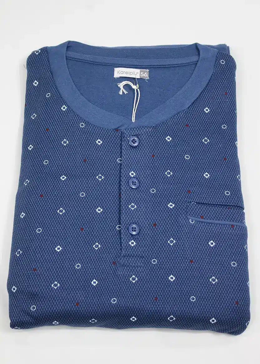 Pigiama Calibrato Uomo caldo cotone | Karel 5106 - immagine 2