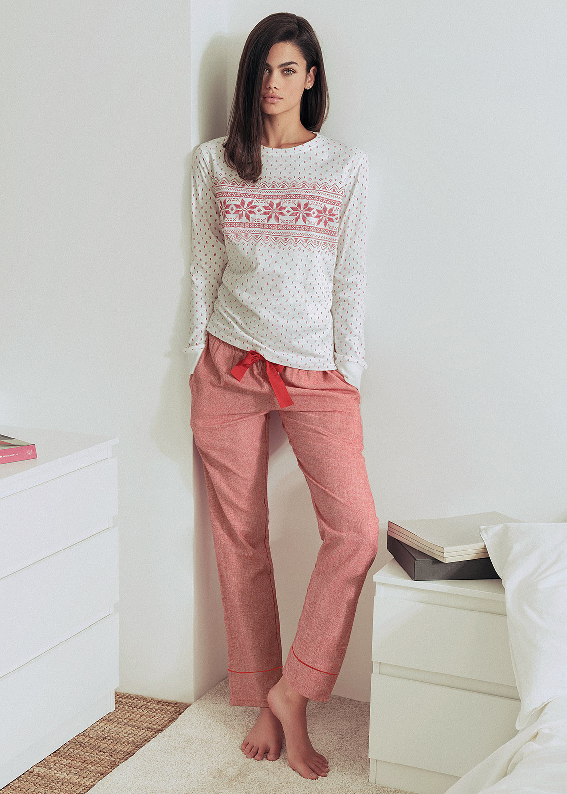 Pigiama Caldo Cotone Donna Jadea Home 5154