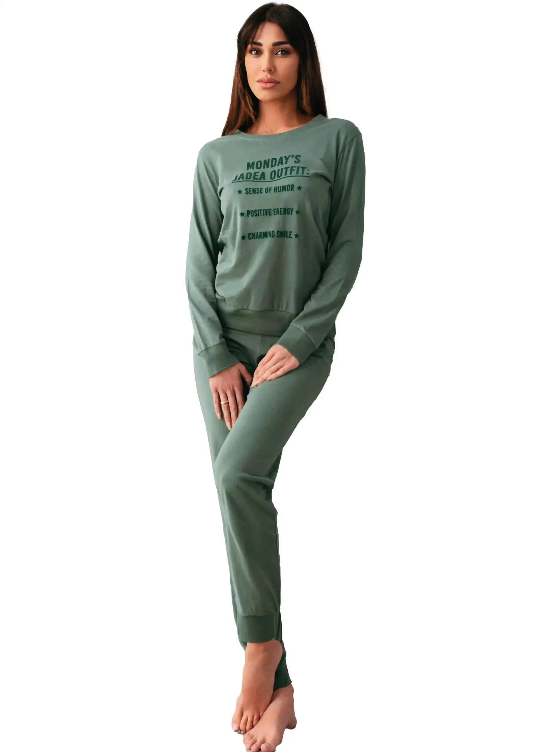 Pigiama Donna Caldo cotone | Jadea 5159