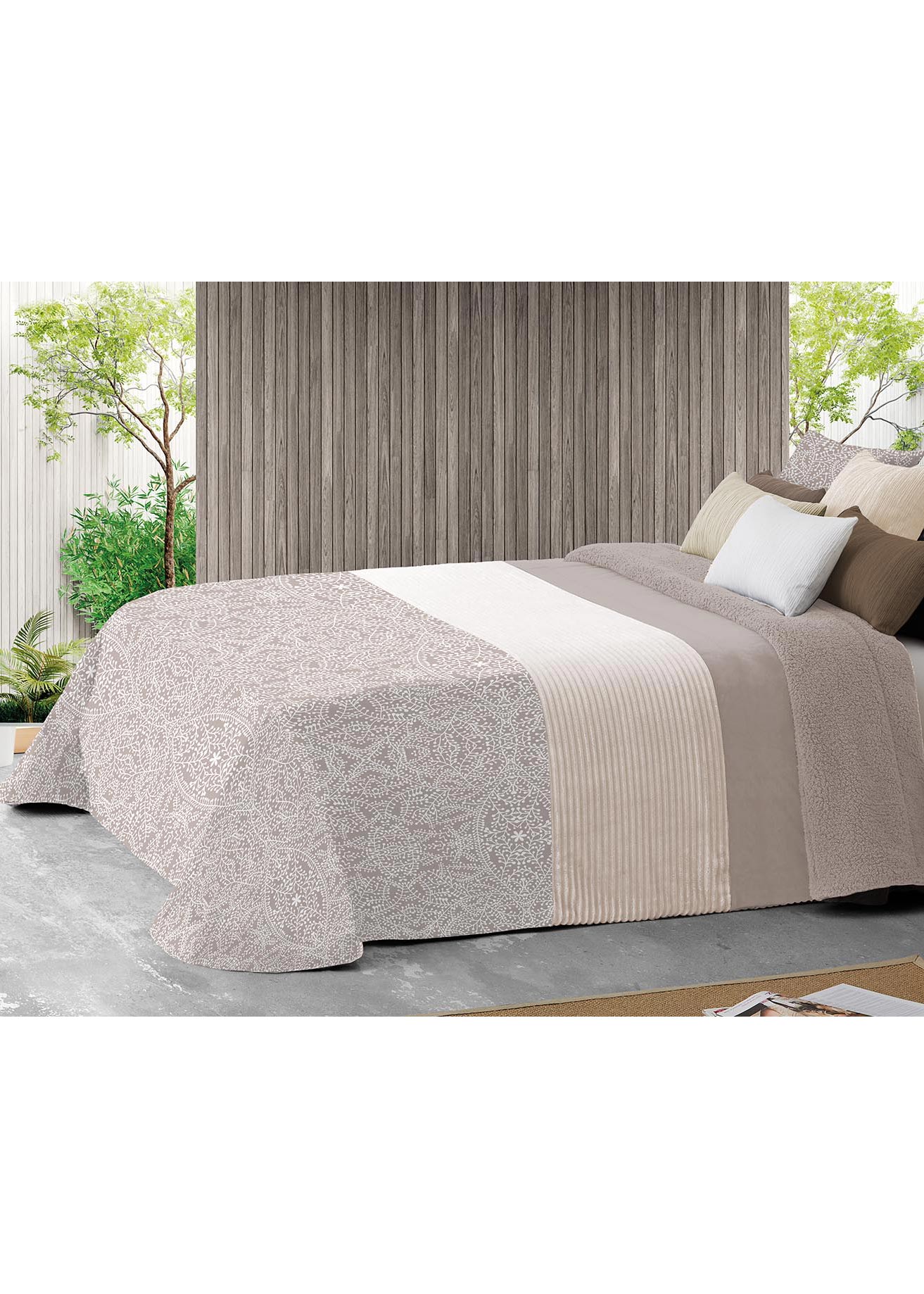 Trapunta Matrimoniale Beige + Federe | Manterol Doko