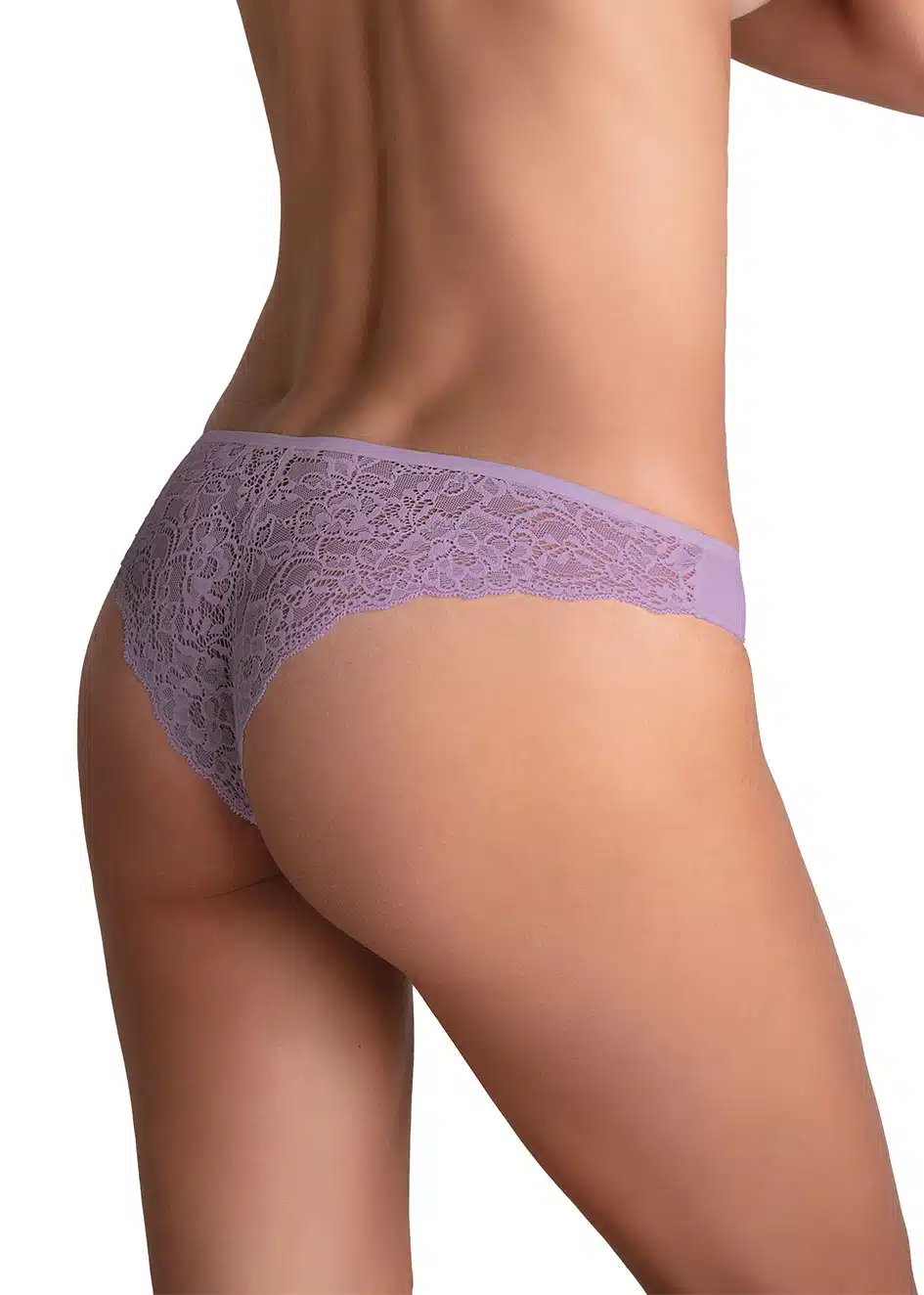 Slip Brasiliana con Pizzo Lilla/Rosa | Cotonella 2Pz - immagine 2