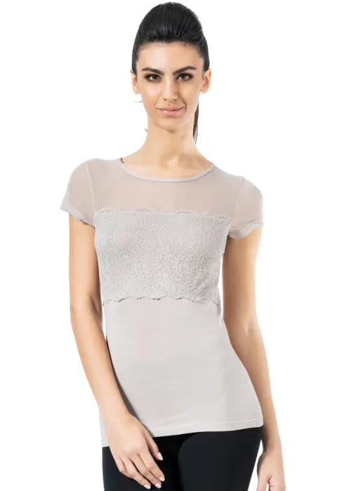 Maglia Mezza manica Viscosa e Pizzo | Cotonella | GD396t