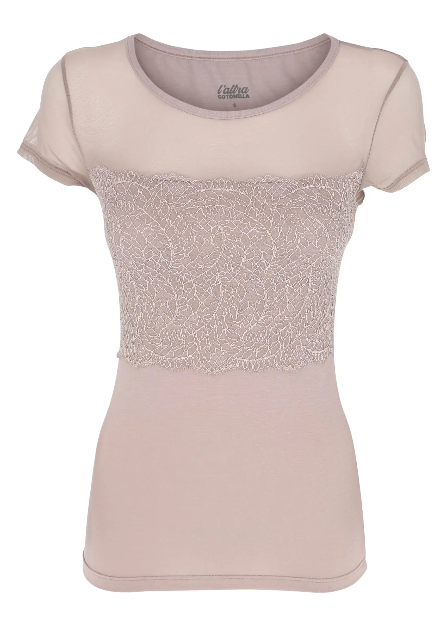 Maglia Mezza manica Viscosa e Pizzo | Cotonella | GD396t - immagine 2