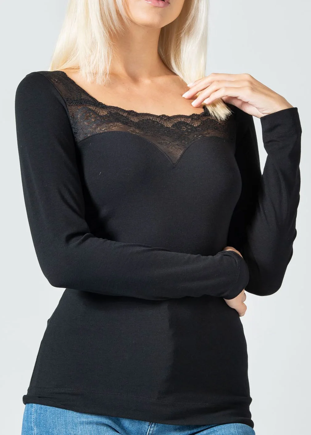 Maglia Donna sottogiacca Merletto | Cotonella 417