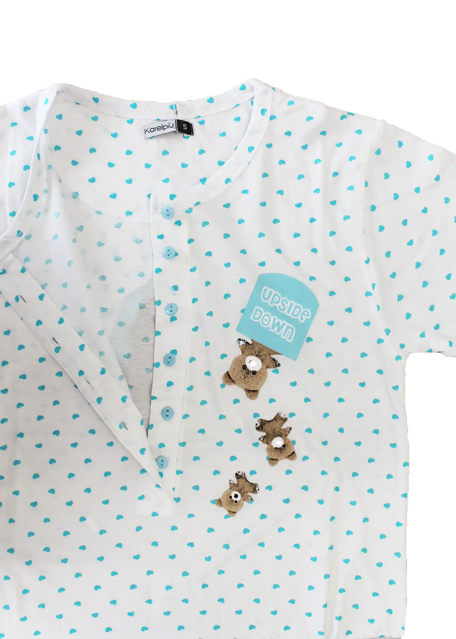 Camicia da Notte Allattamento Parto Maternità Karelpiù 2118 - immagine 2