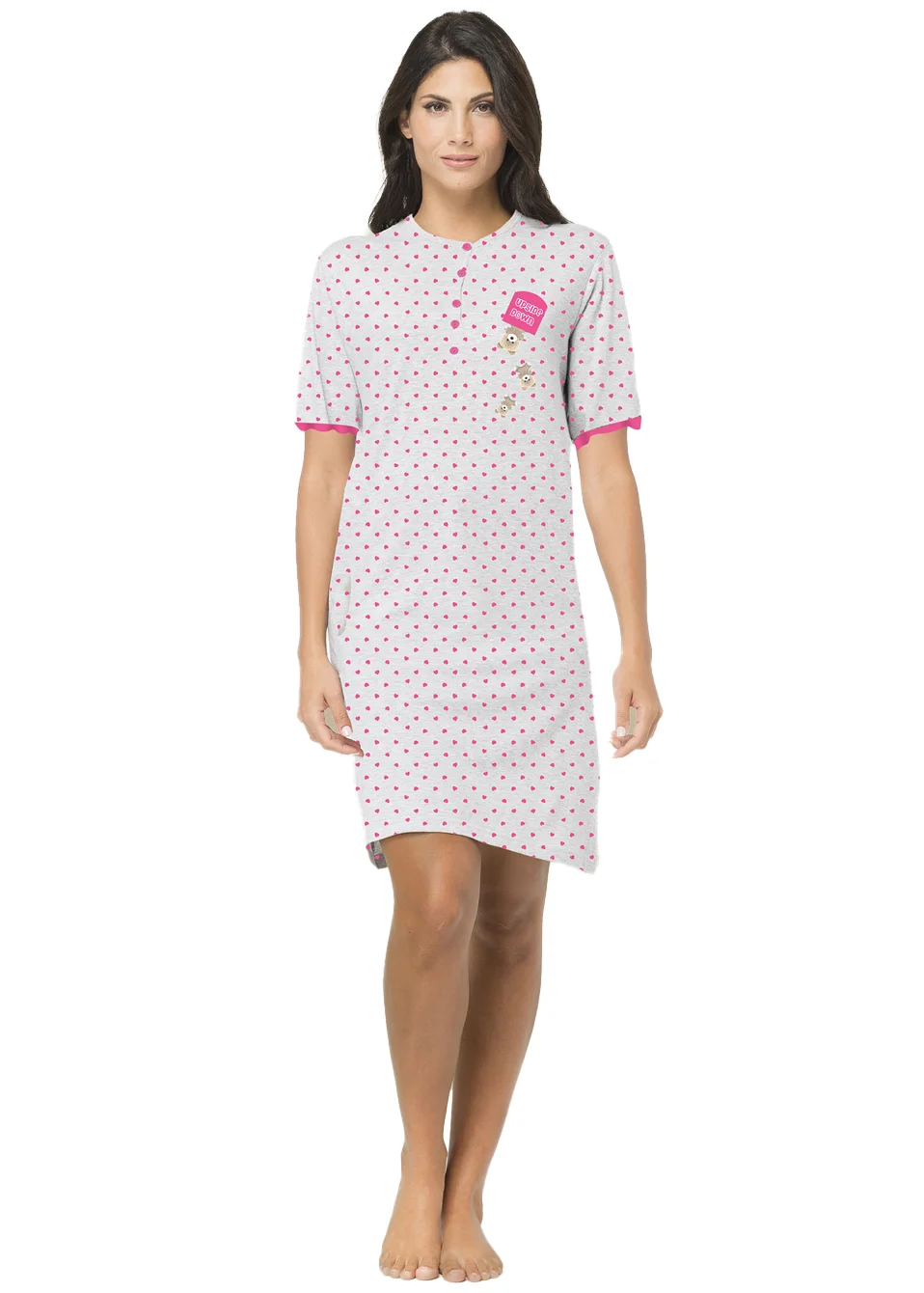 Camicia da Notte Allattamento Parto Maternità Karelpiù 2118
