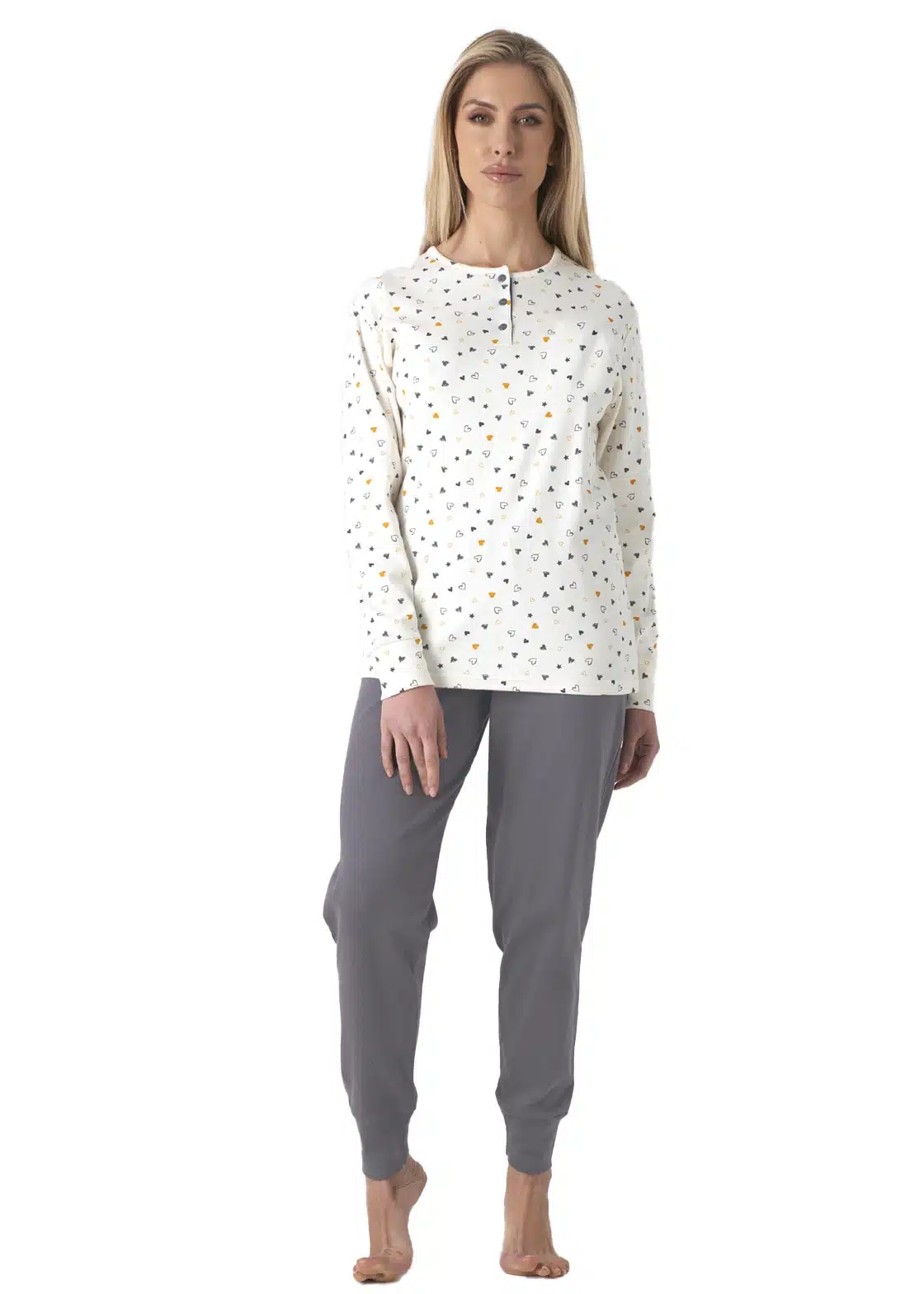Pigiama Calibrato Donna caldo cotone | Karel 5039