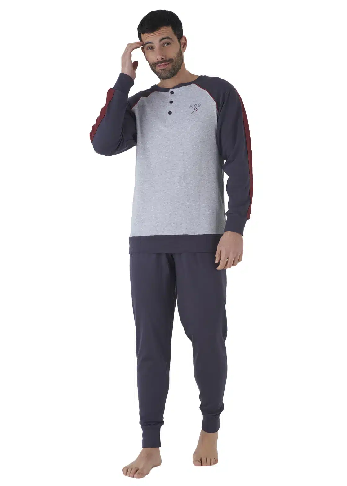 Pigiama Calibrato Uomo in caldo Cotone | Karel 5137