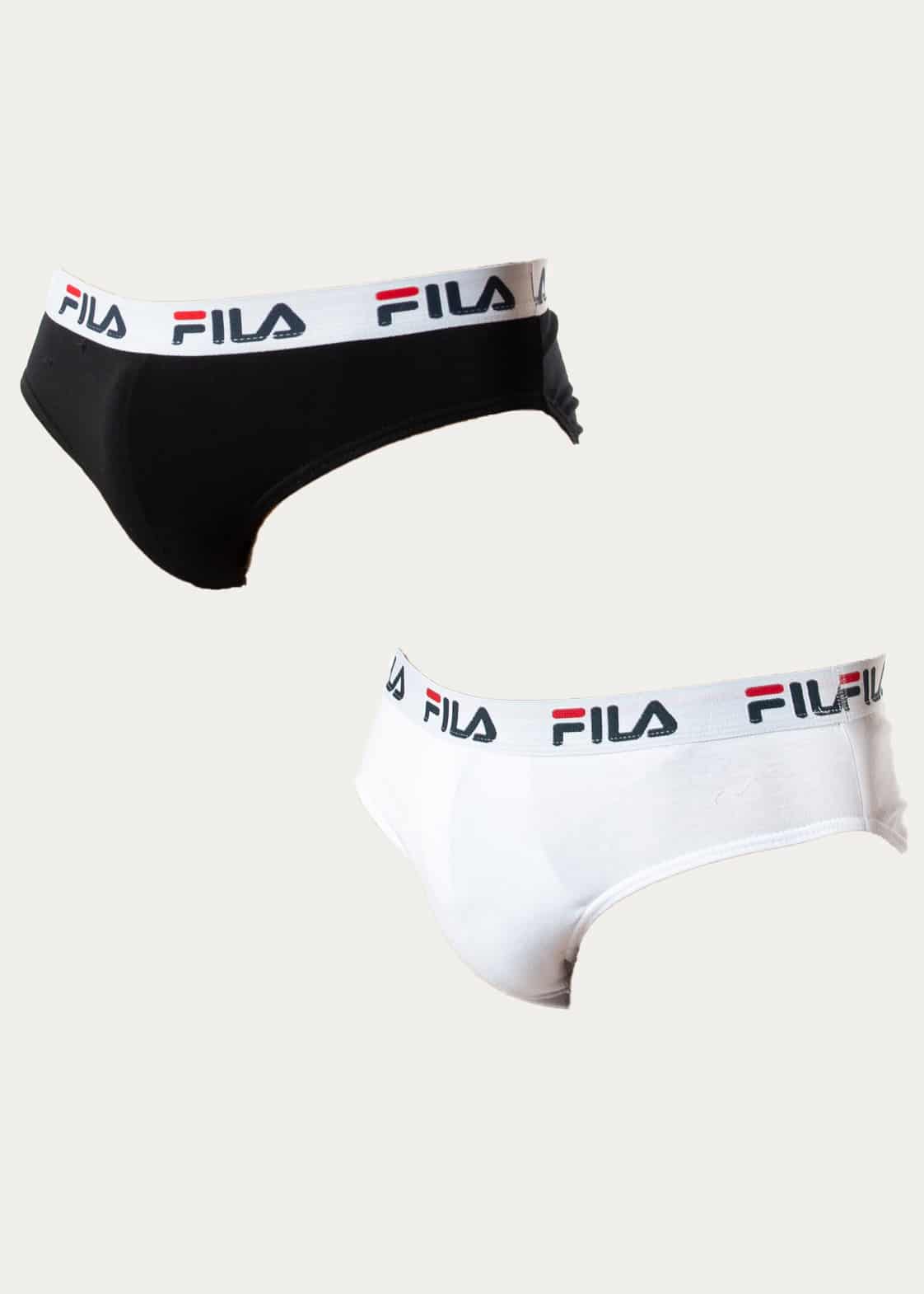 Slip Uomo Fila in Cotone | Bianco e Nero - immagine 2