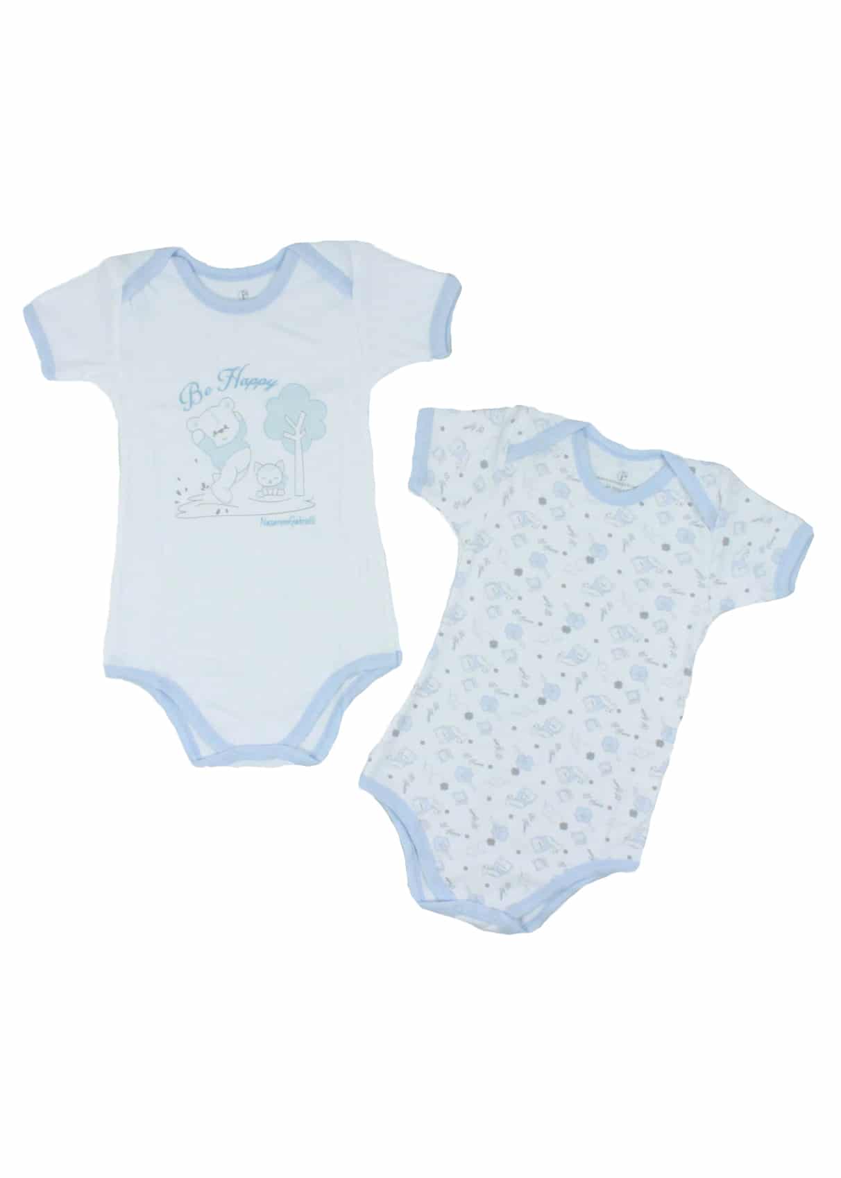 Body Neonato Caldo Cotone | Mezza Manica | bi-pack