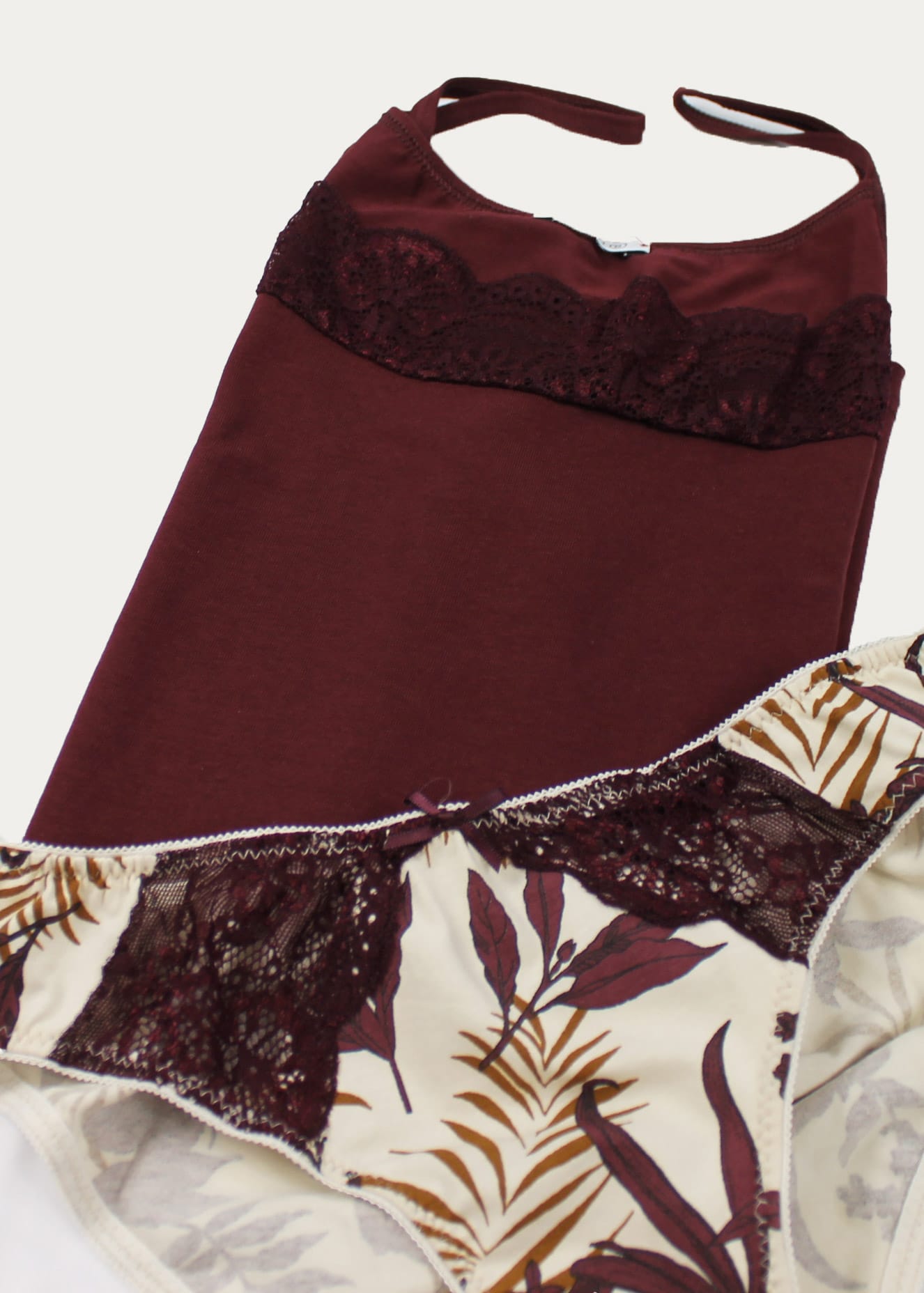 Coordinato Top Spalla Stretta e Slip | Jadea 4247 - immagine 2