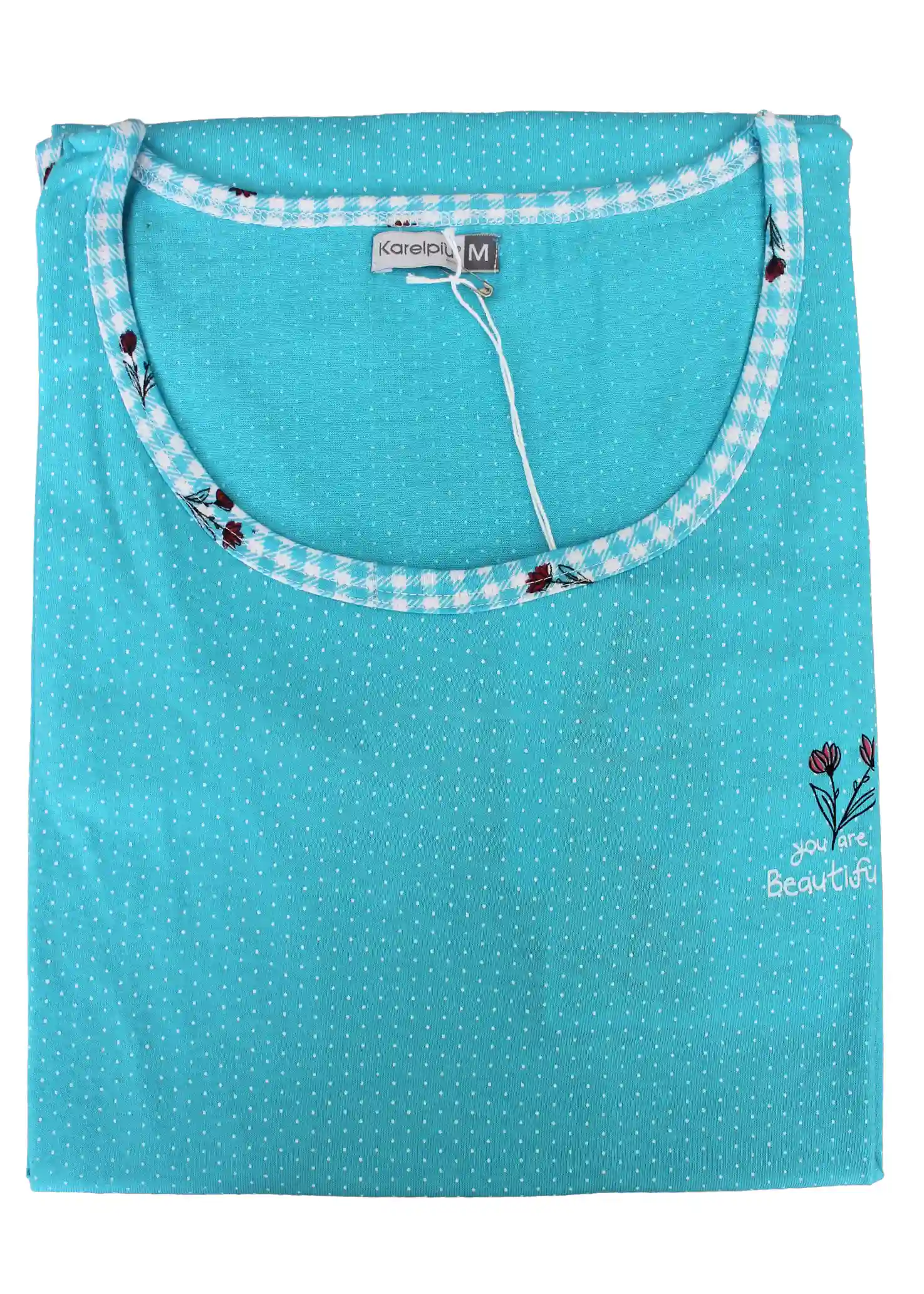 Camicia Notte Spalla Larga 100% cotone | Karel 2344 - immagine 2