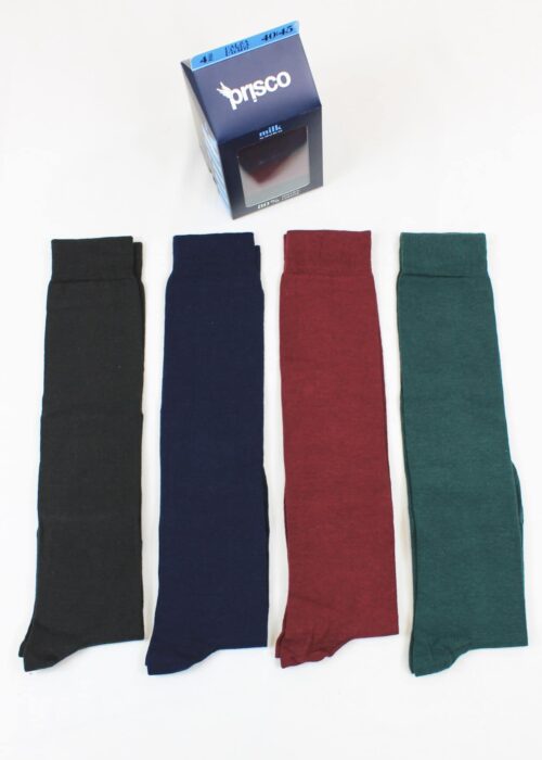 Calze Uomo Lunghe | Prisco | 4 paia Tinta unita