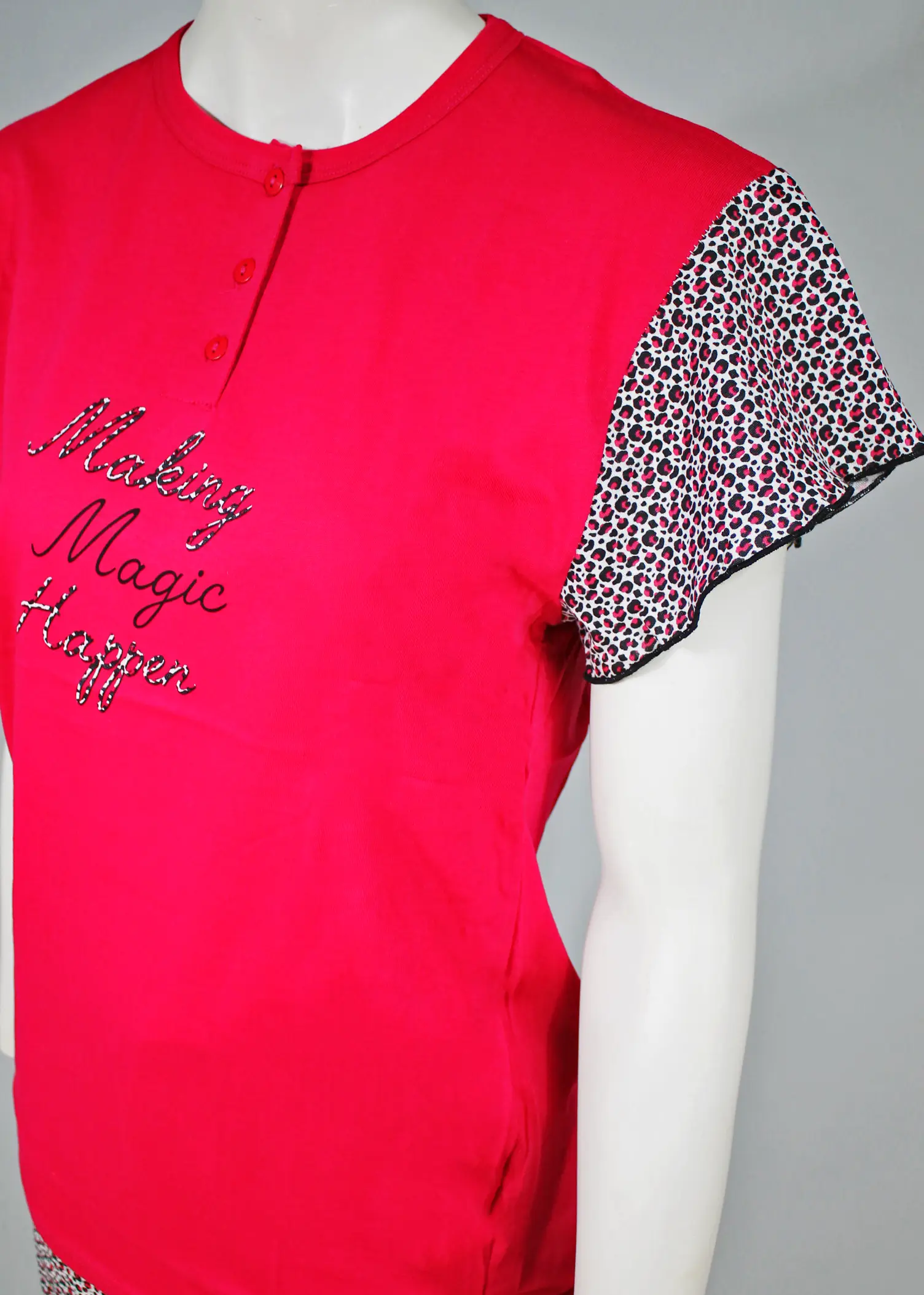 Pigiama Donna Manica con Volant Cotone | Karel 2131 - immagine 3
