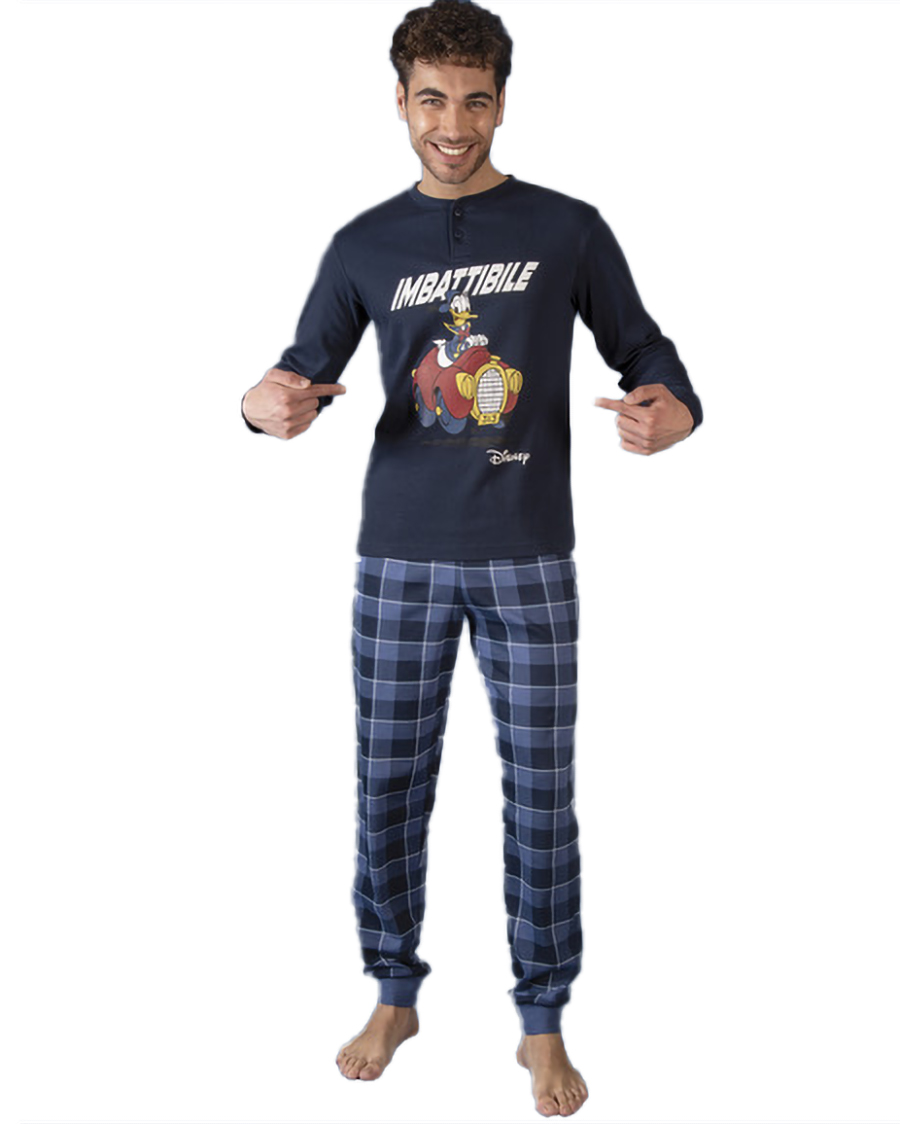 Pigiama Uomo Caldo Cotone Zio Paperone Disney