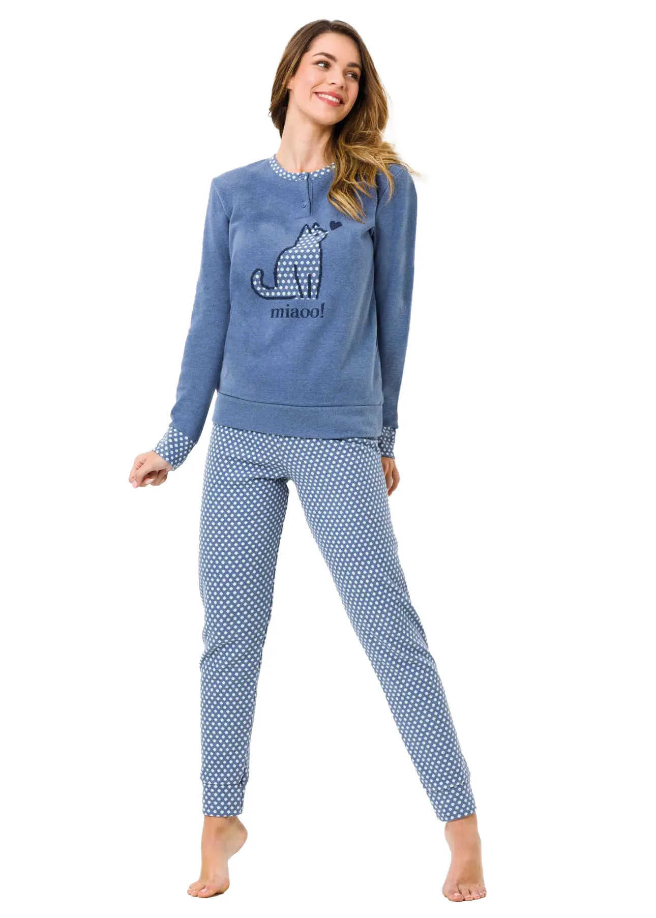 Pigiama Felpa Punto Milano Donna | IlGranchio Vari Colori - immagine 2