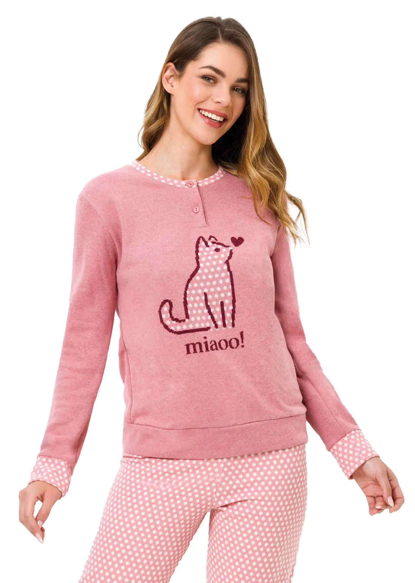 Pigiama Felpa Punto Milano Donna | IlGranchio Vari Colori - immagine 5
