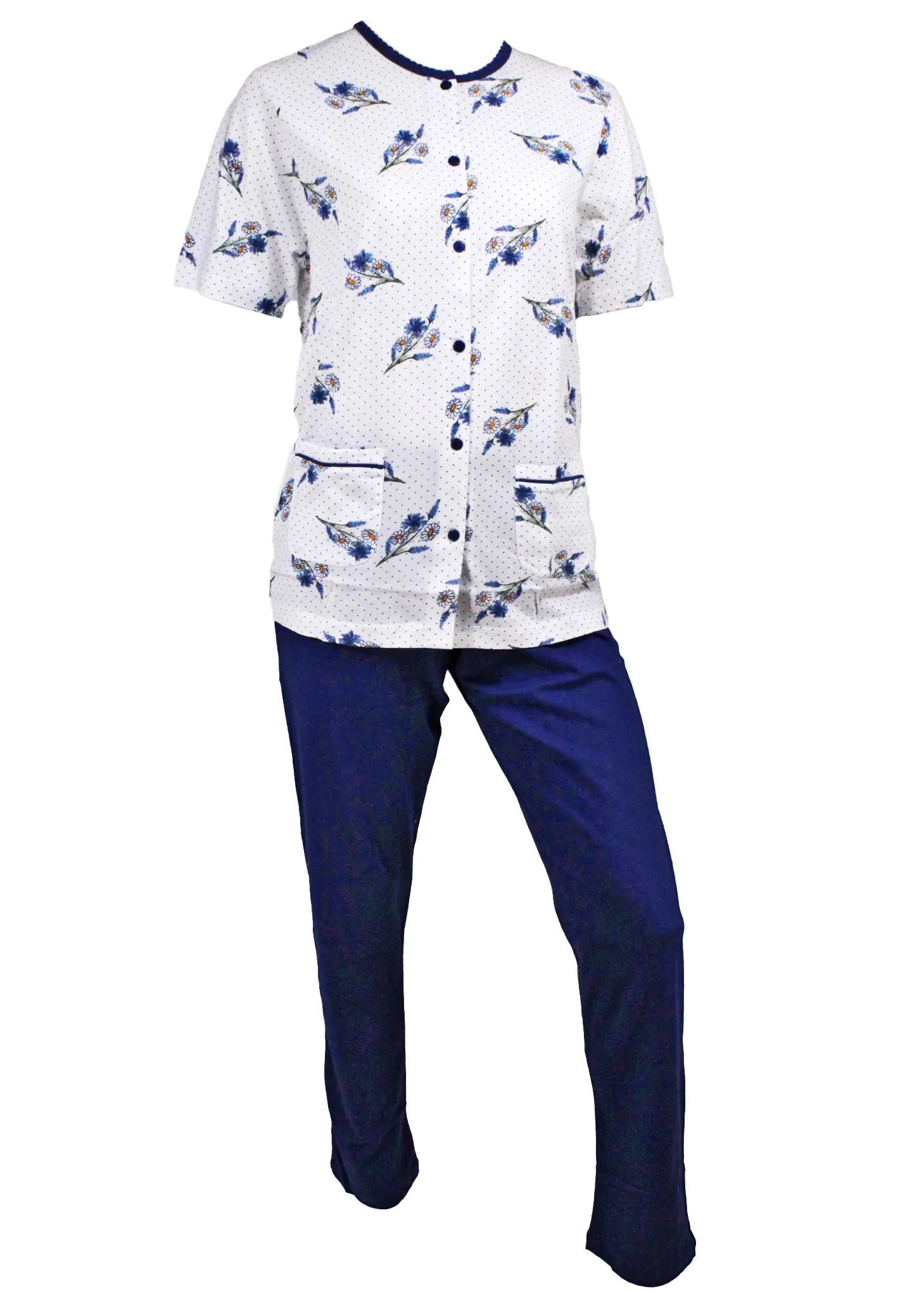 Pigiama Donna Aperto mezza manica Cotone | Karel 6044