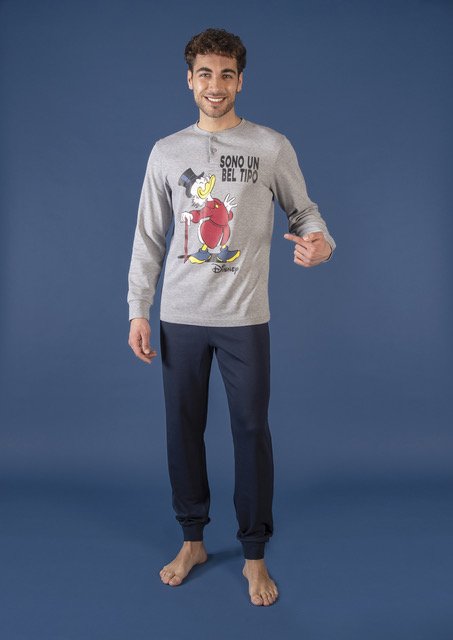 Pigiama Uomo Caldo Cotone Zio Paperone Disney - immagine 2