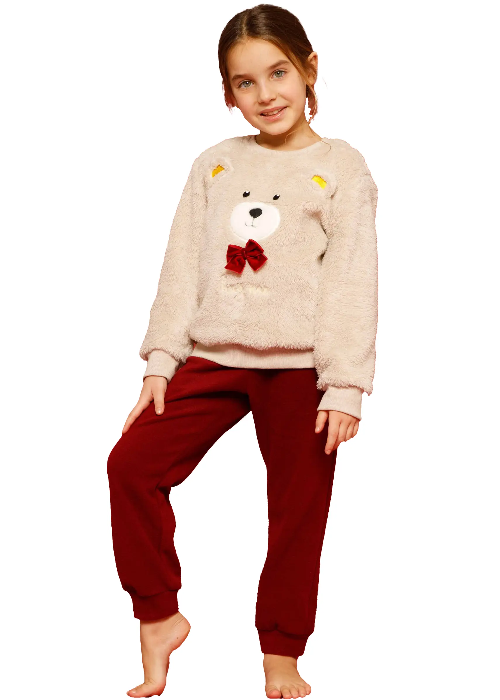 Pigiama Bimba Orsetto in Pile Coral | Noidìnotte