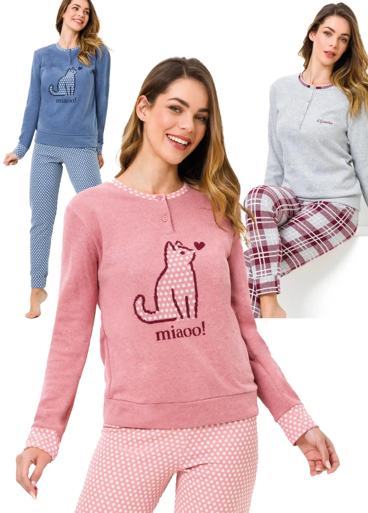 Pigiama Felpa Punto Milano Donna | IlGranchio Vari Colori