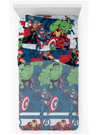 Completo lenzuola Avengers letto Singolo | Novia 100% cotone - immagine 2