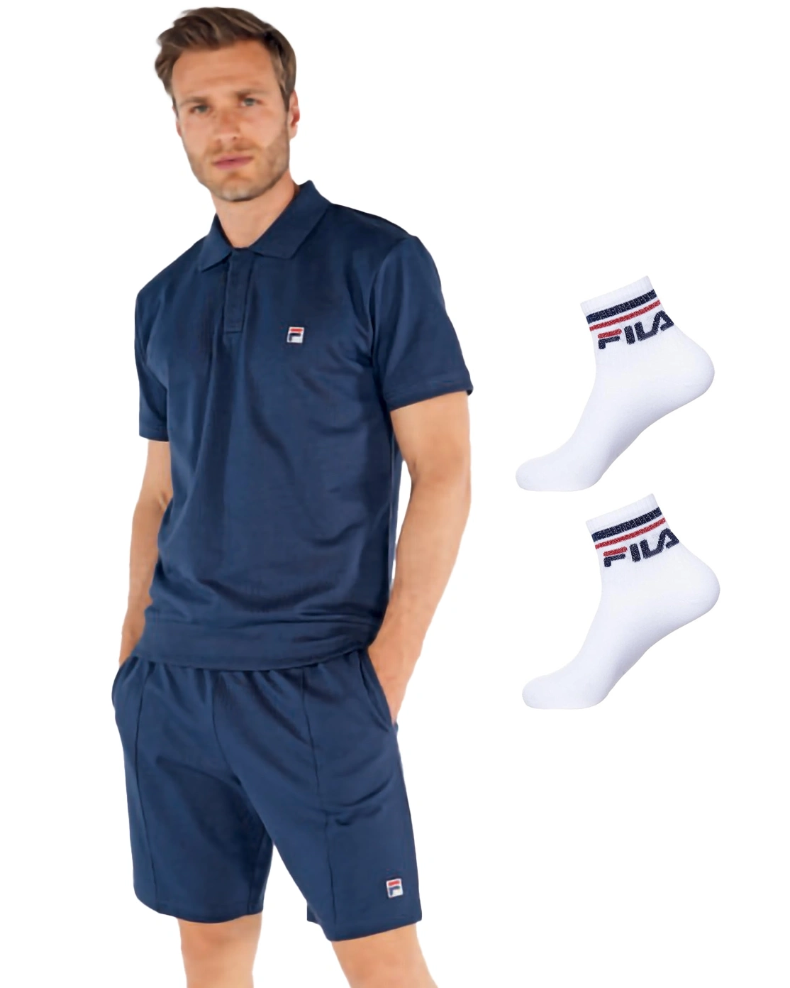 Completo Uomo Con T-Shirt Polo + Calze | Fila 1178