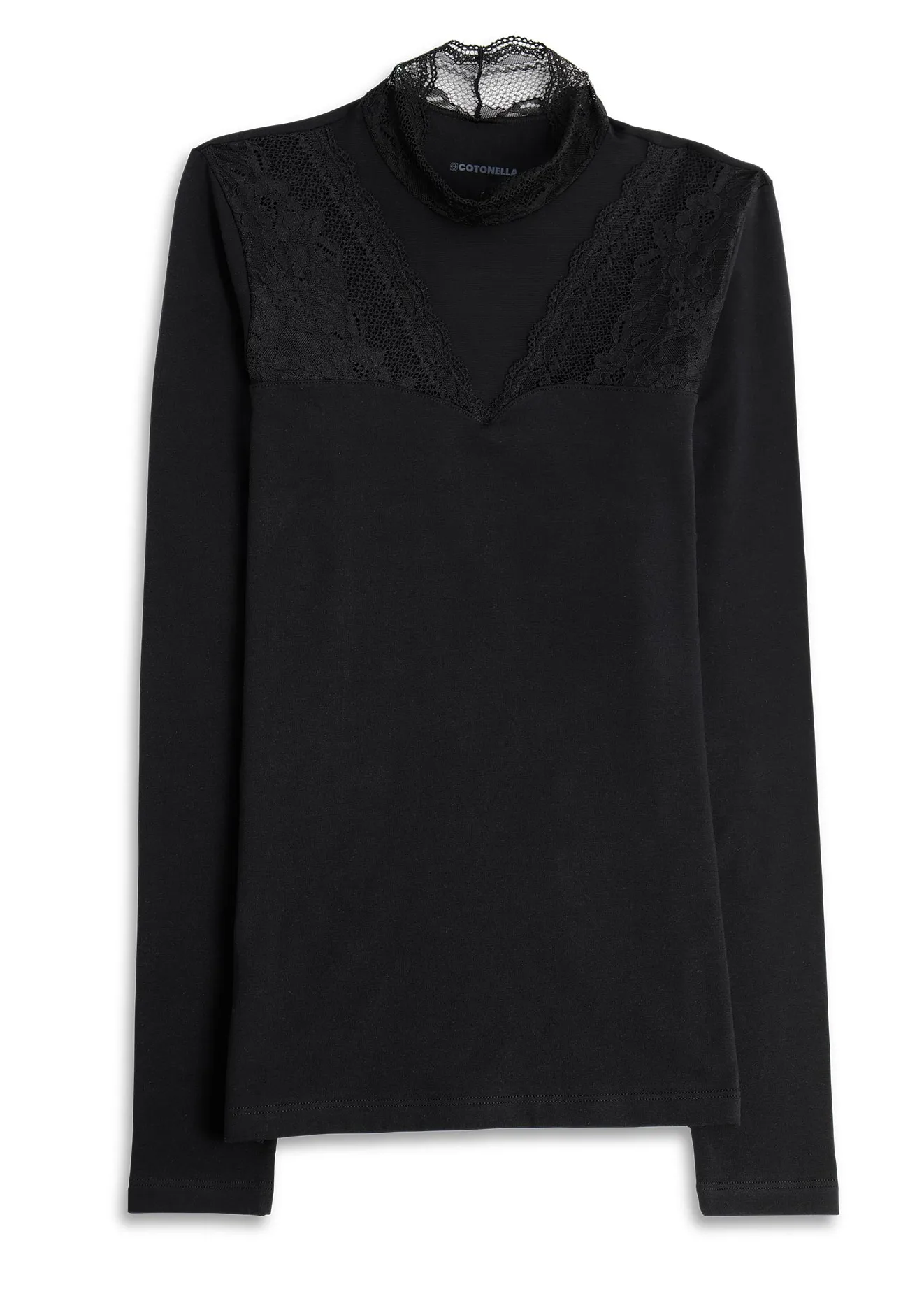 Maglia Lupetto Maniche Lunge Pizzo Cotonella - immagine 2