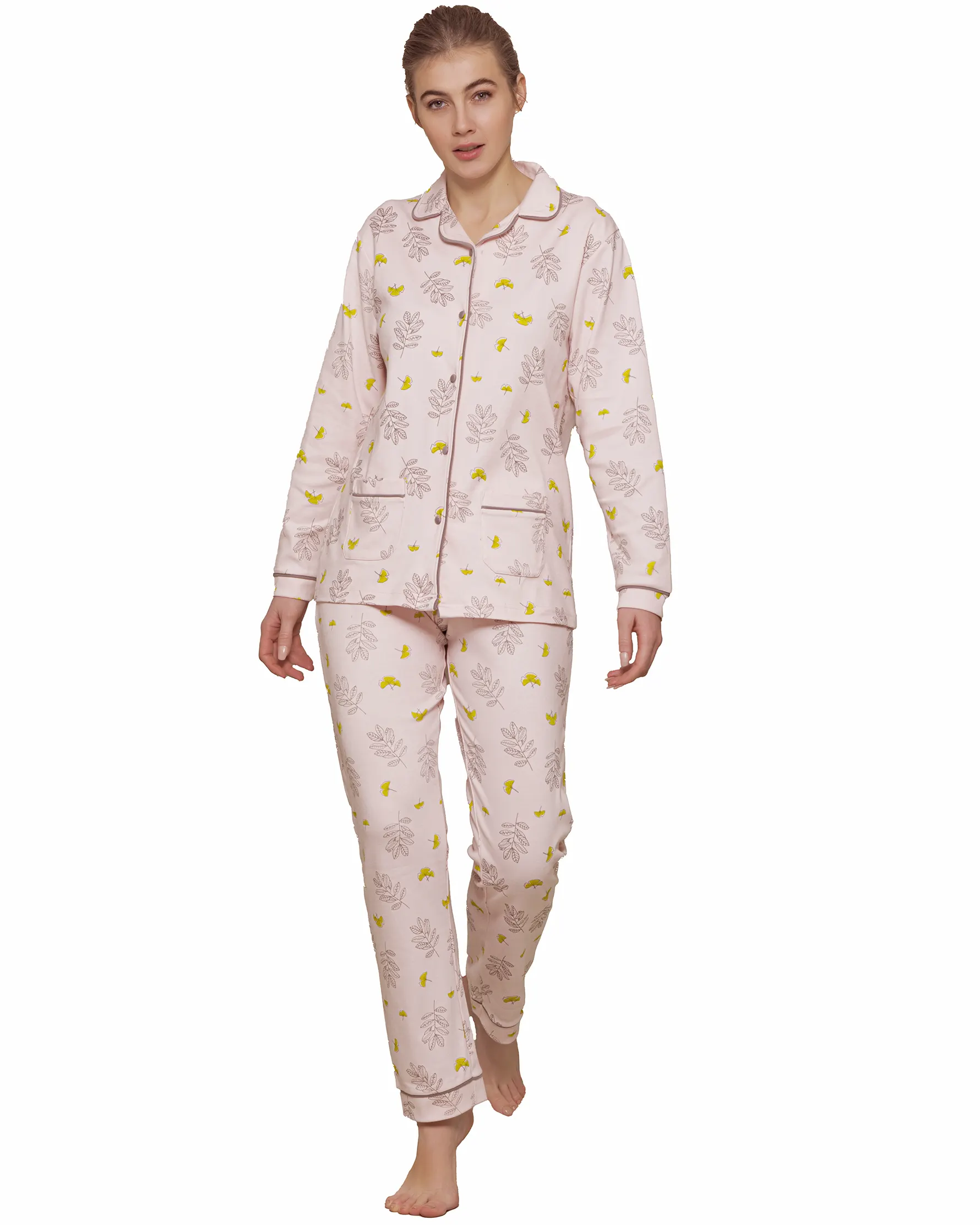 Pigiama Aperto Donna in Caldo Cotone taglie Comode