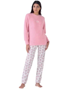 Pigiama Donna in Pile Coral e Sherpa Pigiamiamoci
