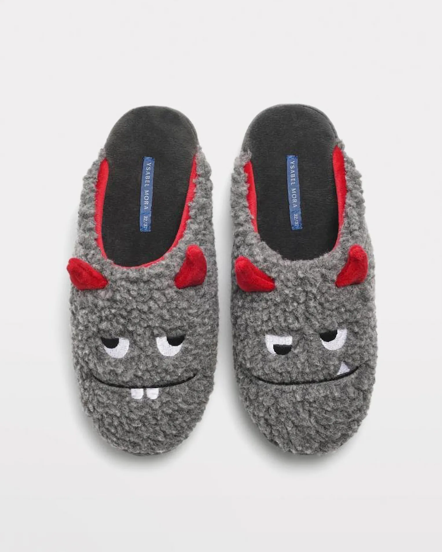 Pantofole Aperte da Bambino Grigio/Rosso Diavoletto - immagine 3