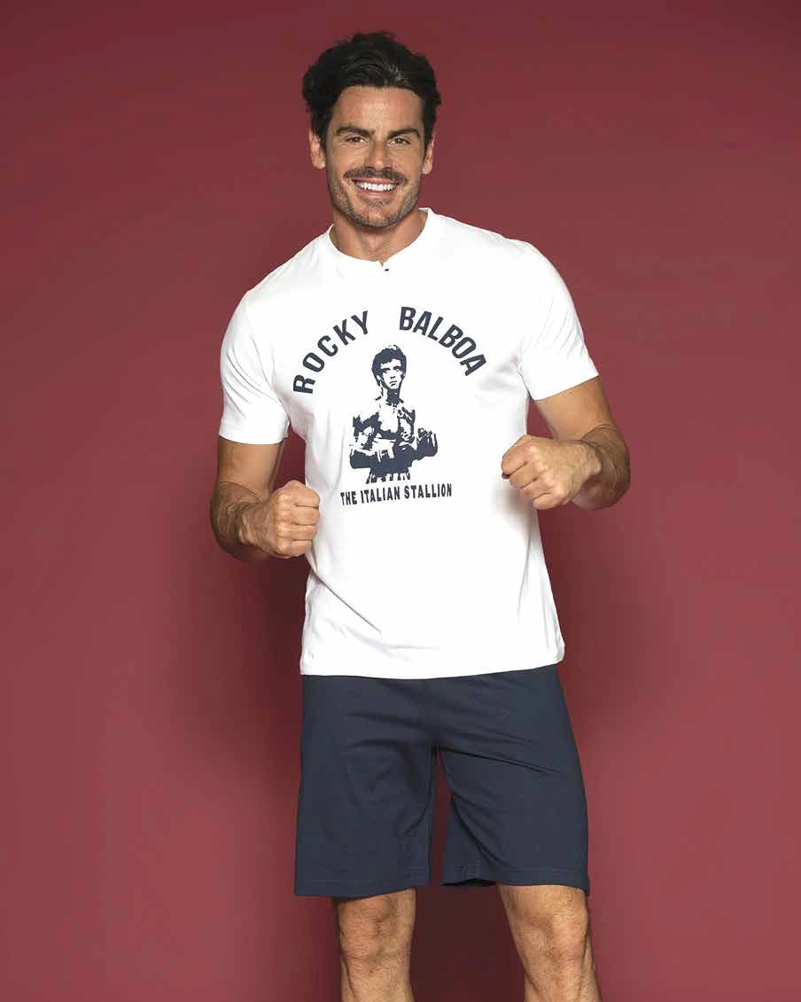 Pigiama Uomo Corto T-shirt Pantaloncino | Rocky Balboa - immagine 2