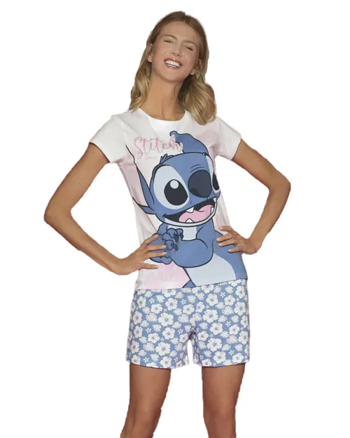 Pigiama Corto Estivo Donna | Disney Stitch