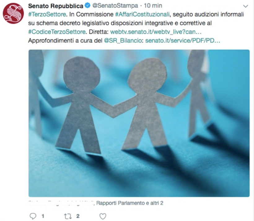 La seconda immagine del Terzo Settore scelta dall'Ufficio Stampa del Senato gattini-senato-terzo-settore-2