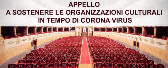 Appello per sostenere la cultura ai tempi del coronavirus